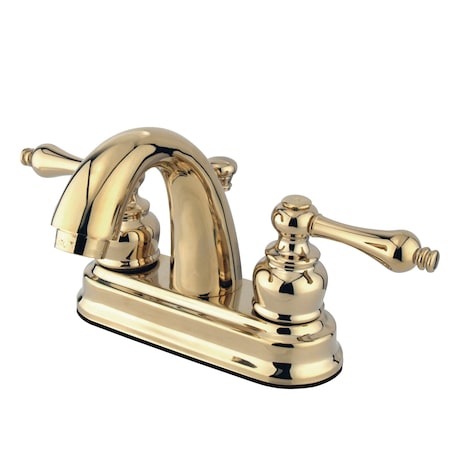 Restoration, 4 Centerset Bathroom Faucet, Polished Brass